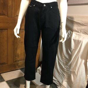 Lee Riveted 8m Mid Rise Women's Black Ankle Cropped Cigarette Jeans